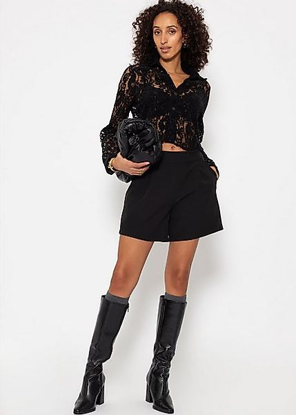 SASSYCLASSY Langarmbluse Transparente Damen Bluse aus günstig online kaufen