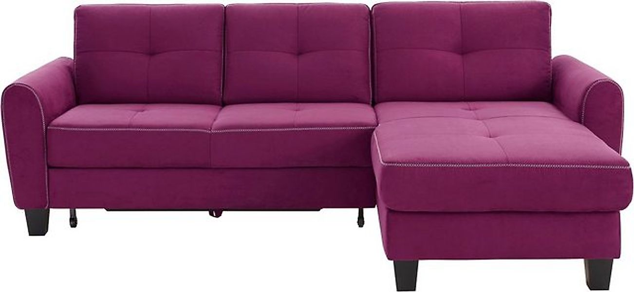 sit&more Ecksofa "Varese L-Form", mit Federkern, wahlweise mit Bettfunktion günstig online kaufen