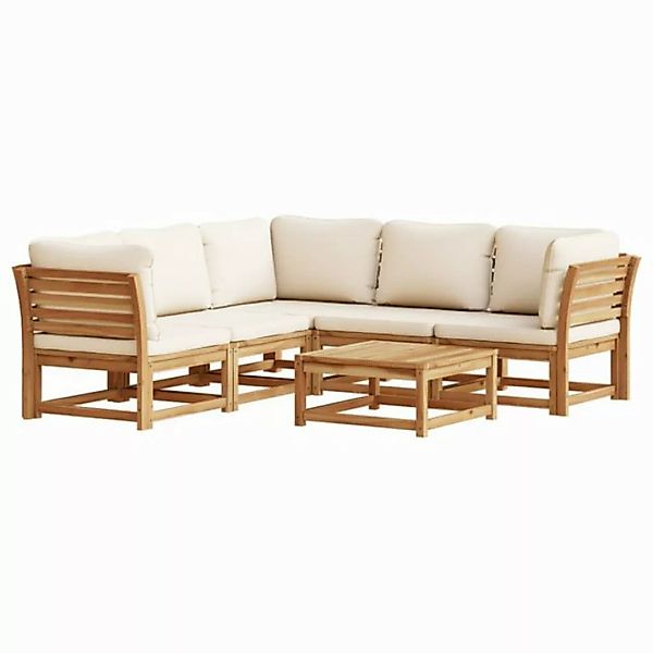 vidaXL Sofaelement 6-tlg. Garten-Lounge-Set mit Kissen Massivholz (1 St) günstig online kaufen