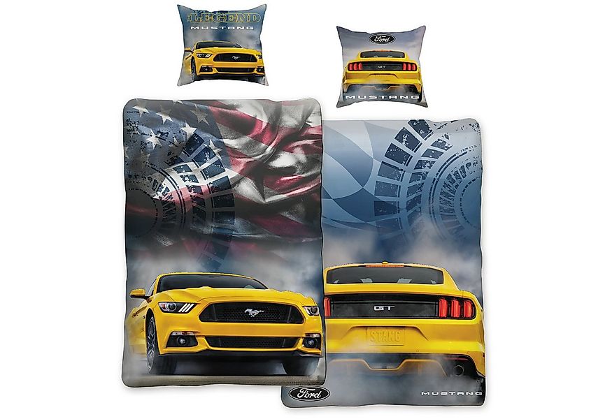 BERONAGE Wendebettwäsche Ford Mustang Legend 008 Bettwäsche Linon / Renforc günstig online kaufen
