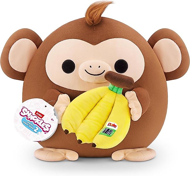 ZURU Plüschfigur Snackles Affe in Braun mit Dole-Banane, Serie 2 - Kuschelt günstig online kaufen