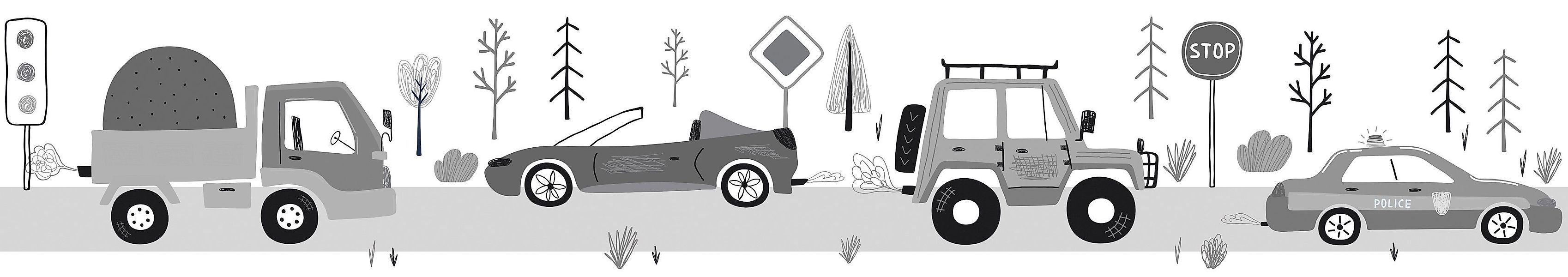 Marburg Kindertapete, Auto, matt, (1 St), günstig online kaufen