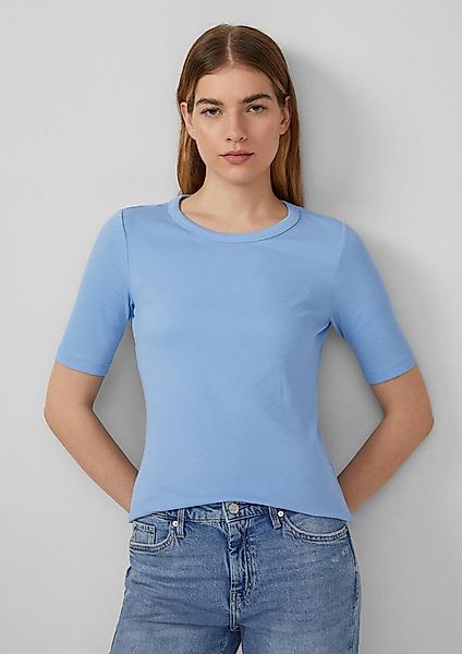 s.Oliver Kurzarmshirt T-Shirt Ripp-Shirt im Slim Fit günstig online kaufen