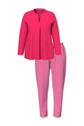 Ulla Popken Pyjama Pyjama Muster Rundhals günstig online kaufen