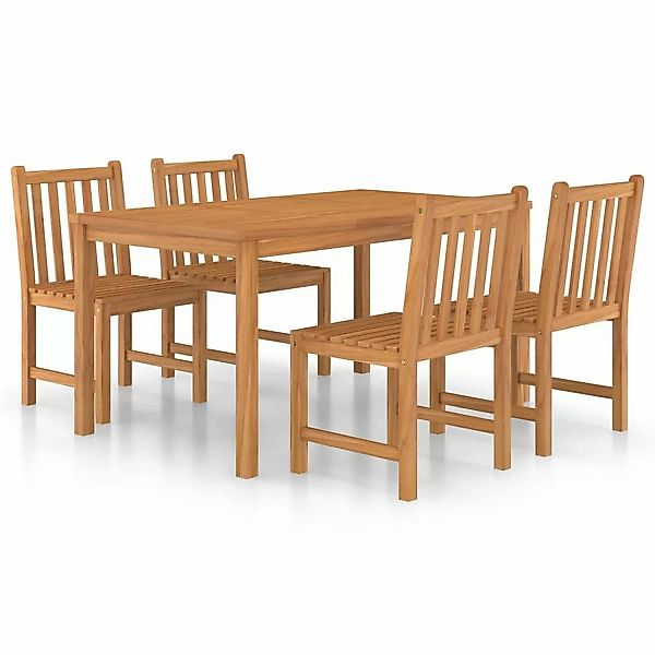 vidaXL 5-tlg Garten-Essgruppe Massivholz Teak Modell 40 günstig online kaufen