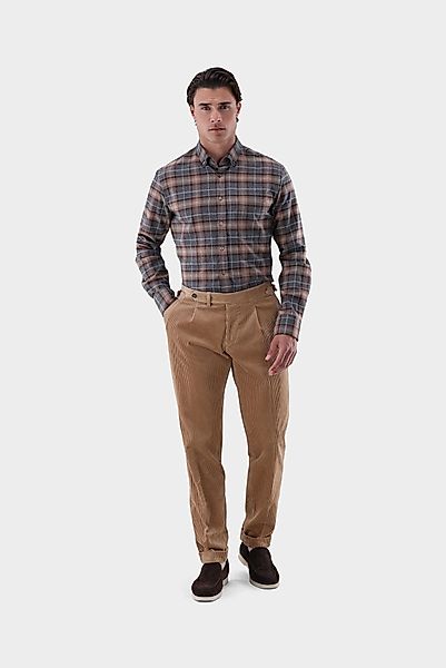 Flanellhemd mit Button Down Kragen Tailor Fit günstig online kaufen