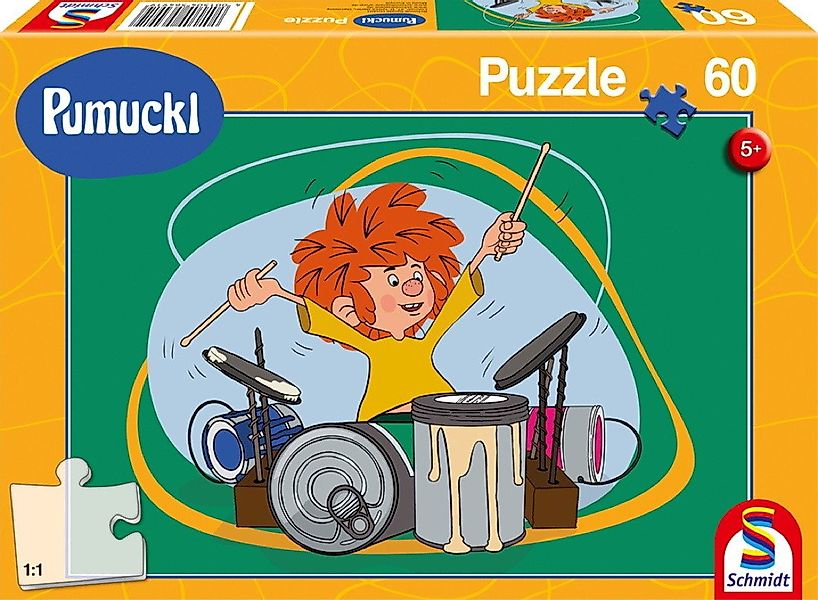 Schmidt Spiele Puzzle 60 Teile Kinder Puzzle Pumuckl spielt Schlagzeug 5649 günstig online kaufen
