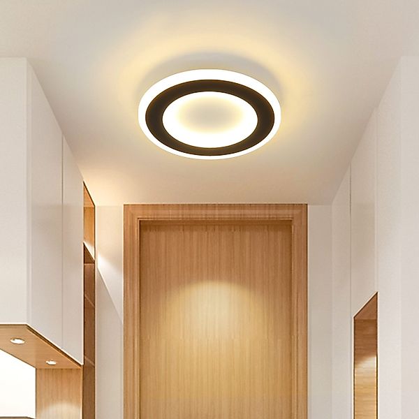 Nettlife LED Deckenleuchte Schwarz Eckig 23W/20W günstig online kaufen