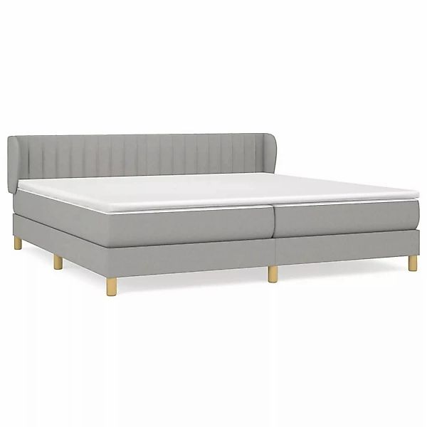 vidaXL Boxspringbett mit Matratze Hellgrau 200x200 cm Stoff1372267 günstig online kaufen