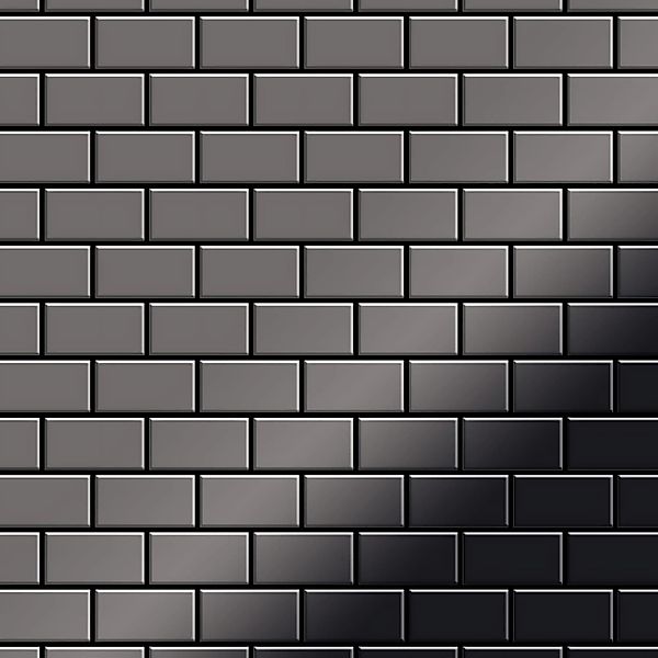 ALLOY Mosaik Fliese Massiv Metall Titan Hochglanz Dunkelgrau 1,6mm House-ti günstig online kaufen