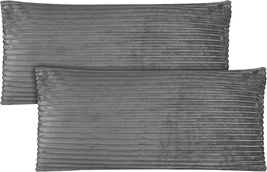 Aspero Kissenbezüge 2 Kissenbezüge aus Streifen-Flanell 40x80 cm, Kopfkisse günstig online kaufen