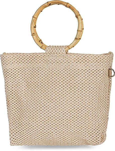 styleBREAKER Henkeltasche Henkeltasche mit Bambus Henkel günstig online kaufen