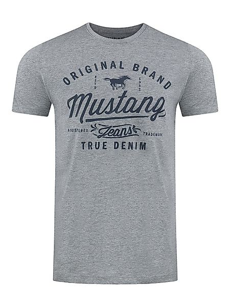 MUSTANG T-Shirt Herren Printshirt Regular Fit günstig online kaufen