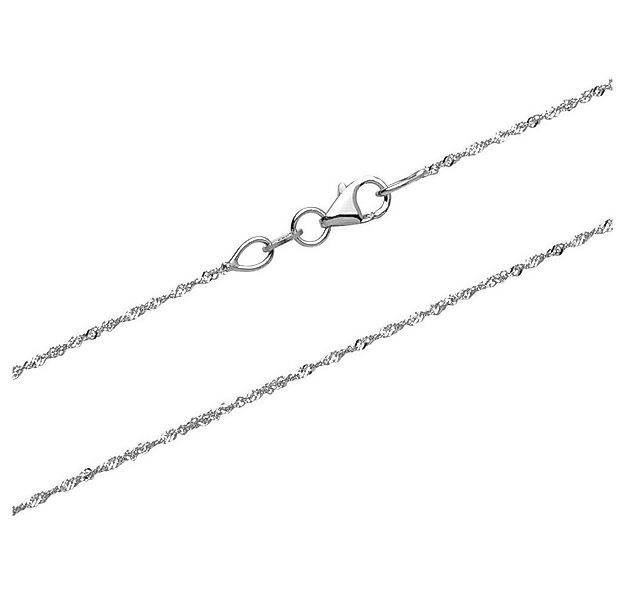Unique Goldkette Glänzende Singapurkette aus 375er Weißgold GC0014 günstig online kaufen