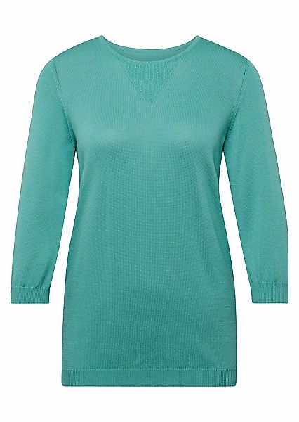 GOLDNER 3/4 Arm-Pullover "Kurzgröße Sommerlicher Strickpullover mit Ajourmu günstig online kaufen