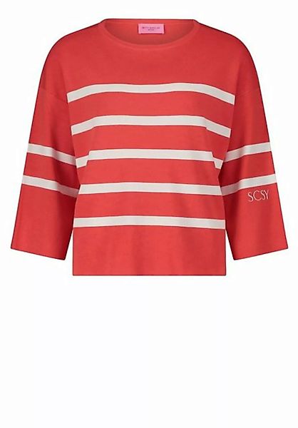 Betty Barclay Sweatshirt Strickpullover Kurz 1/1 Arm, Patch Red/Cream günstig online kaufen