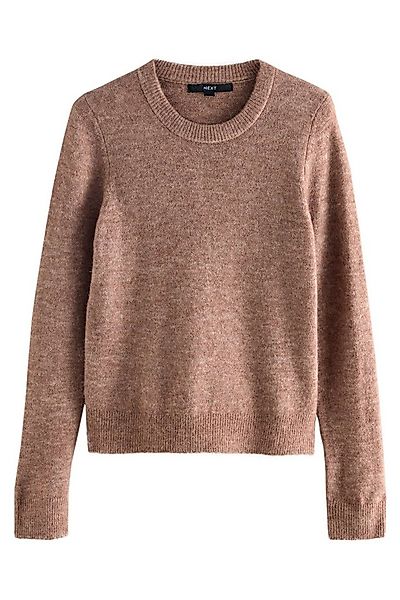 Next Strickpullover Bestickter Rundhalspullover aus Wollgemisch (1-tlg) günstig online kaufen