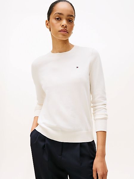 Tommy Hilfiger Rundhalspullover "CO JERSEY STITCH LS C-NK SWT", mit Logosti günstig online kaufen
