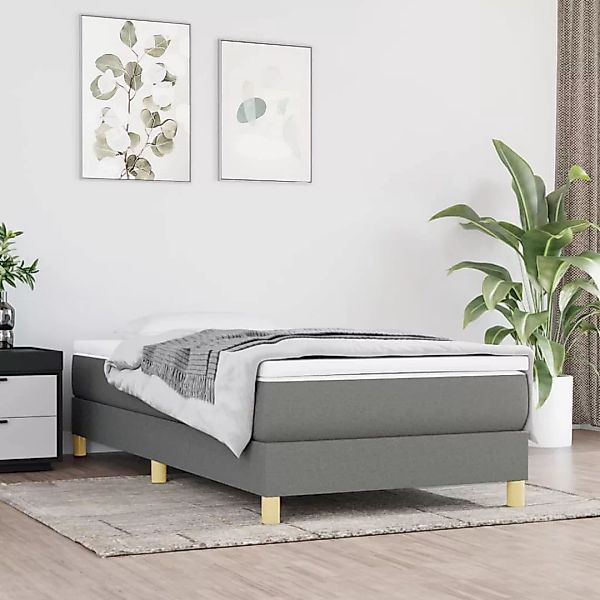 Vidaxl Boxspringbett Dunkelgrau 100x200 Cm Stoff günstig online kaufen