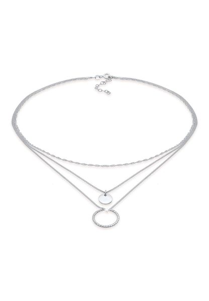 Elli Gliederkette Layer Plättchen Kreis Gedreht günstig online kaufen