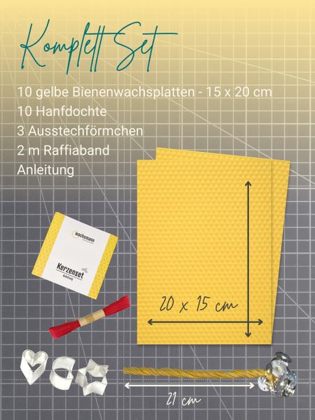 Wachsmann Bienenprodukte Bienenwachskerze selber machen (Kerzenset, günstig online kaufen