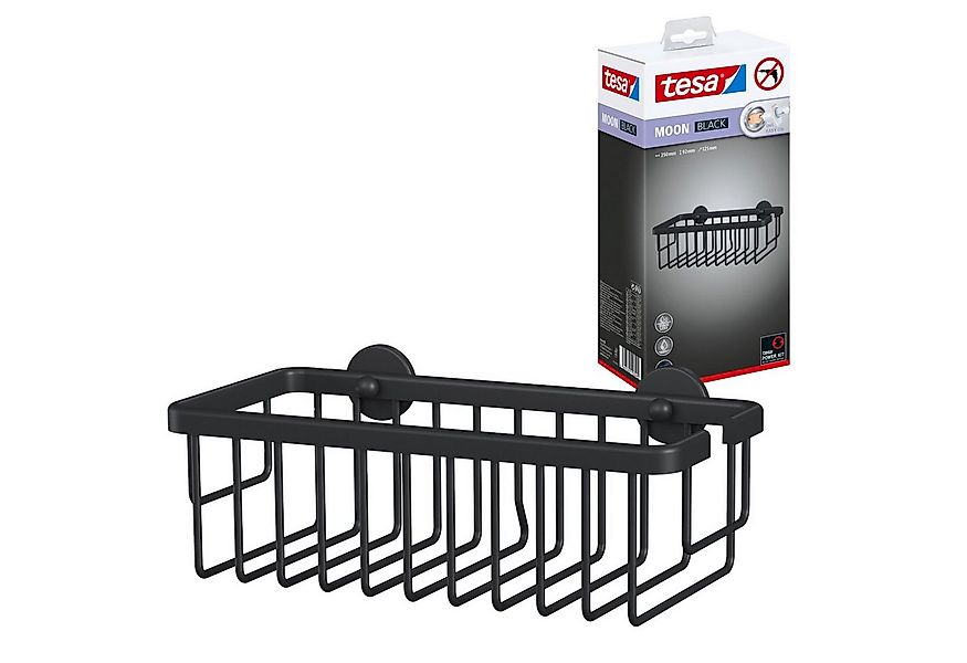 tesa Duschablage MOON Duschkorb ohne Bohren - 9,2 x 25 x 12,5 cm, Packung 1 günstig online kaufen