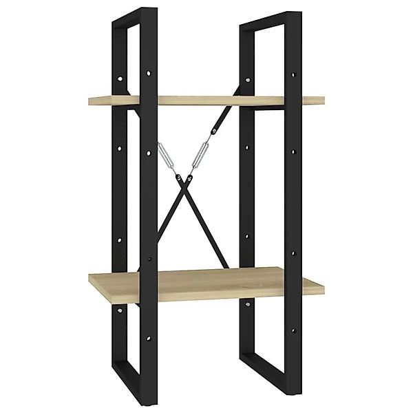 vidaXL Bücherregal 2 Fächer Sonoma-Eiche 40x30x70 cm Holzwerkstoff 806410 günstig online kaufen