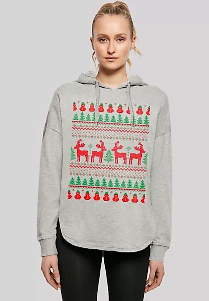 F4NT4STIC Kapuzenpullover Christmas Reindeers Weihnachten Muster Print günstig online kaufen