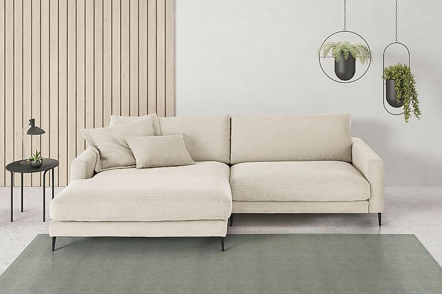 Home affaire Ecksofa »Downtown, B/T/H: 272/190/84 cm L-Form« weicher Sitzko günstig online kaufen