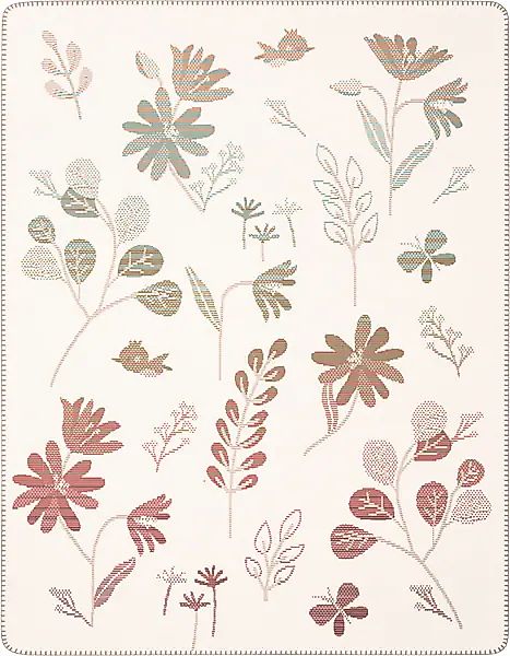 Biederlack Babydecke »Babydecke Wild Flowers«, 75 x 100, mit Zierstich günstig online kaufen