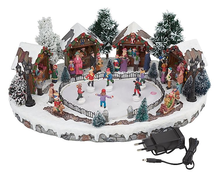 VBS LED-Dekofigur Weihnachtsmarkt, mit LED Beleuchtung und Musik günstig online kaufen