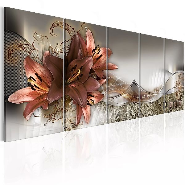 Wandbild - Lilies And Abstraction günstig online kaufen