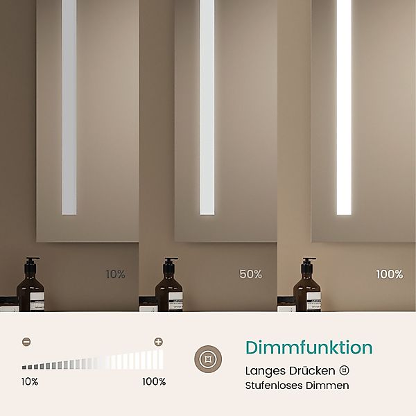 EMKE Badspiegel Wandschalter LED Wandspiegel mit günstig online kaufen
