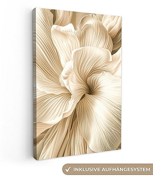 OneMillionCanvasses® Leinwandbild Abstrakt - Beige - Blumen - Natur, Fotodr günstig online kaufen