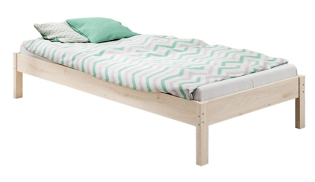 sunnypillow Holzbett „Mia” Scandi Style Massivholzbett 90 100 120 140 160 1 günstig online kaufen