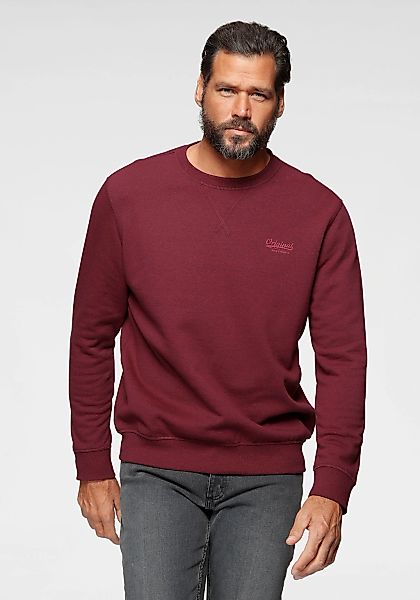 Mans World Sweatshirt Langarm, Basic-Stil, unifarben, Rundhalsausschnitt günstig online kaufen