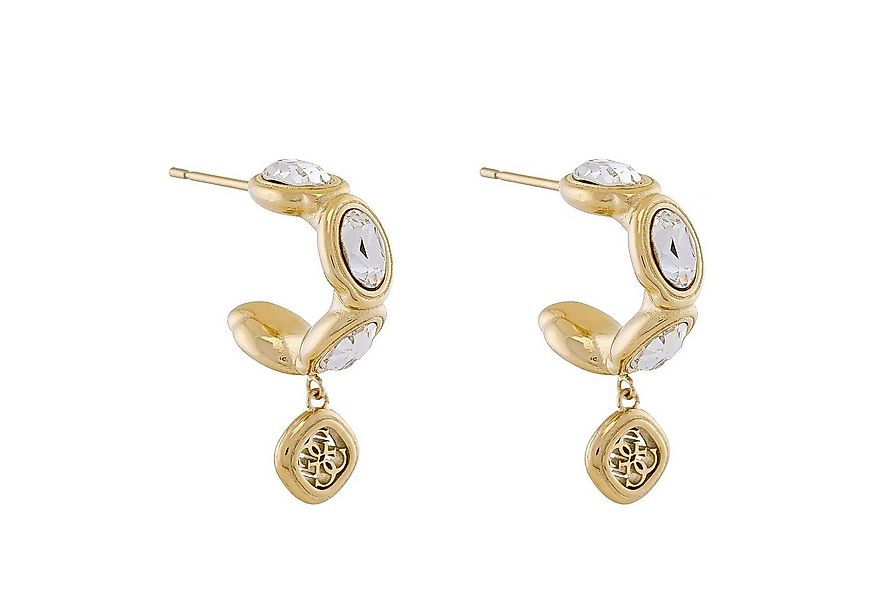 Guess Paar Creolen Damen-Multi Crystals Goldfarben günstig online kaufen