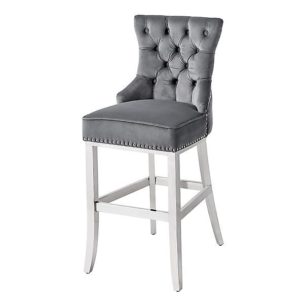 riess-ambiente Barhocker CASTLE DELUXE grau / günstig online kaufen