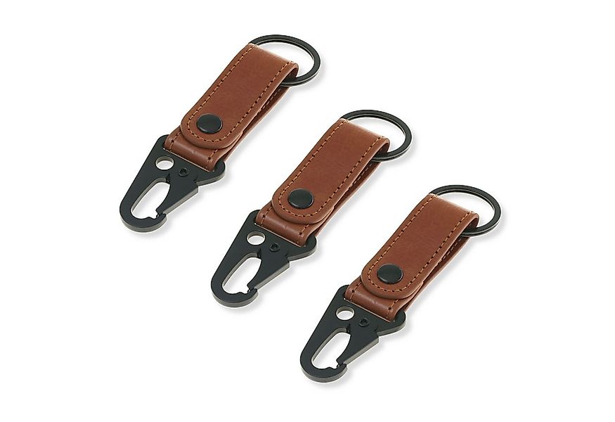 Made by Nami Schlüsselanhänger Set 3er Set Schlüsselanhänger Leder braun mi günstig online kaufen