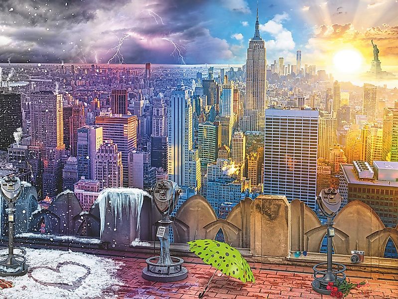 Ravensburger Verlag GmbH Puzzle New York im Winter und Sommer, Puzzleteile günstig online kaufen
