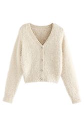 Next V-Ausschnitt-Pullover Funkelnde Wende-Strickjacke mit V-Ausschnitt günstig online kaufen