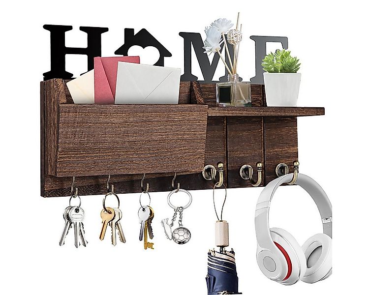 SURFOU Schlüsselbrett Schlüsselhaken aus Holz mit Ablage – Vintage schlüsse günstig online kaufen