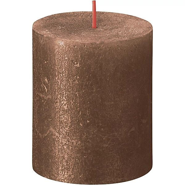 Bolsius Rustik-Kerze Shimmer 80/68 mm Kupfer günstig online kaufen