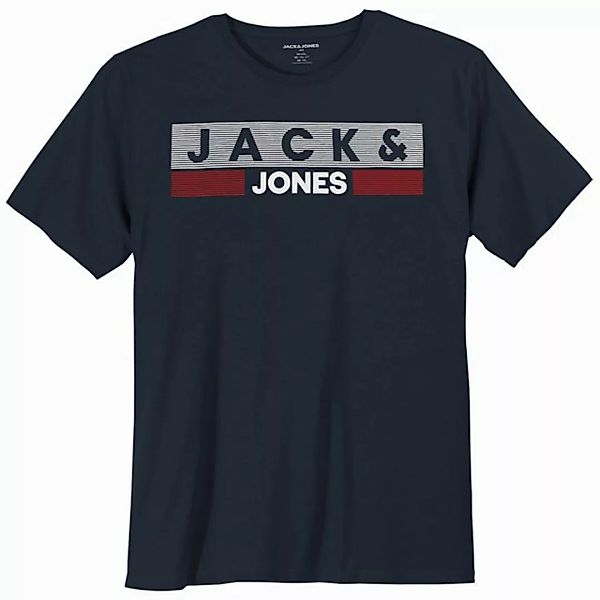 Jack & Jones Rundhalsshirt Jack&Jones Logo T-Shirt Übergröße navy JJECORP günstig online kaufen