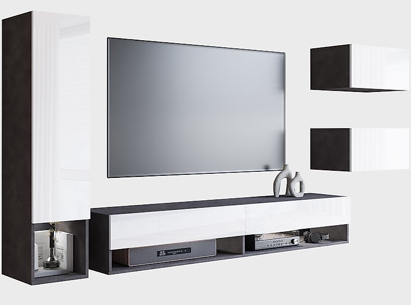 INOSIGN Wohnwand "Amadeo" Set, 4 Stk. tlg. günstig online kaufen