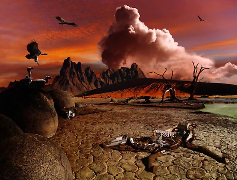Papermoon Fototapete »Apokalyptische Landschaft« günstig online kaufen
