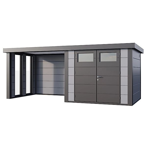 Gerätehaus Classico 2724 mit Lounge S Links m. Fenster 552 cm x 238 cm Hell günstig online kaufen