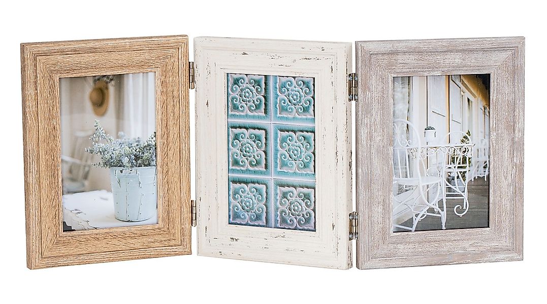 Levandeo® Bilderrahmen, Fotoaufsteller 3 Fotos 10x15 günstig online kaufen