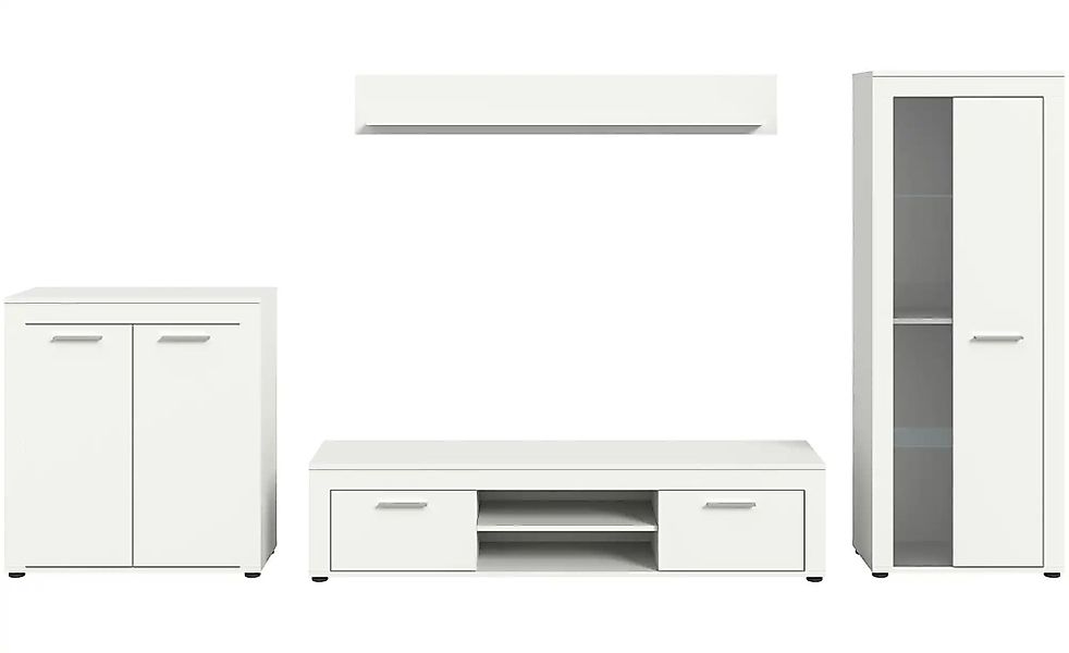 Wohnwand  Bardenas ¦ weiß ¦ Maße (cm): B: 330 H: 159 Kommoden & Sideboards günstig online kaufen