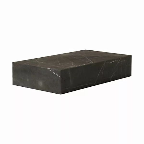 Couchtisch Plinth Grand stein grau / Marmor - 137 x 76 cm x H 28 cm - Audo günstig online kaufen